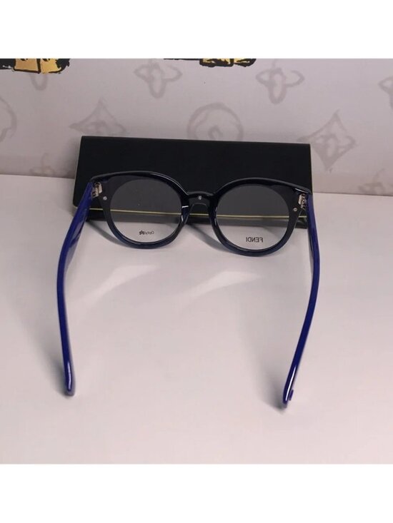 New Authentic Fendi FF0198/F PJP Blue Round Eyeglasses main image 10
